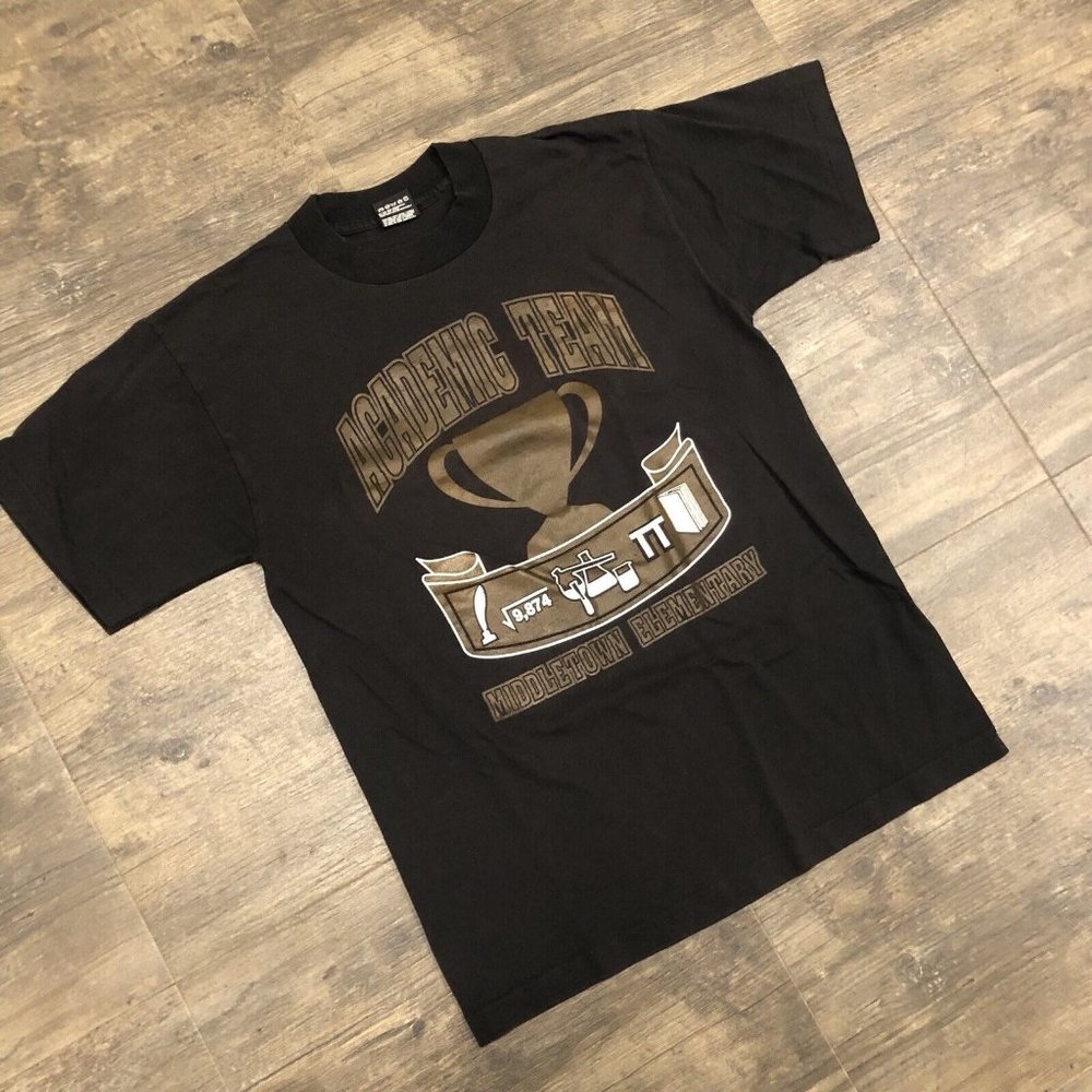 Vintage Middletown Elementary Academic Team Tshirt Medium Papa Johns Double Side